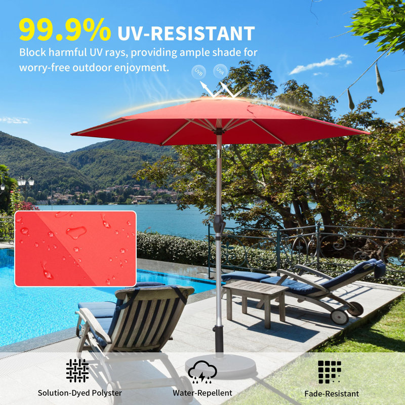Parasol de patio, Rouge brique