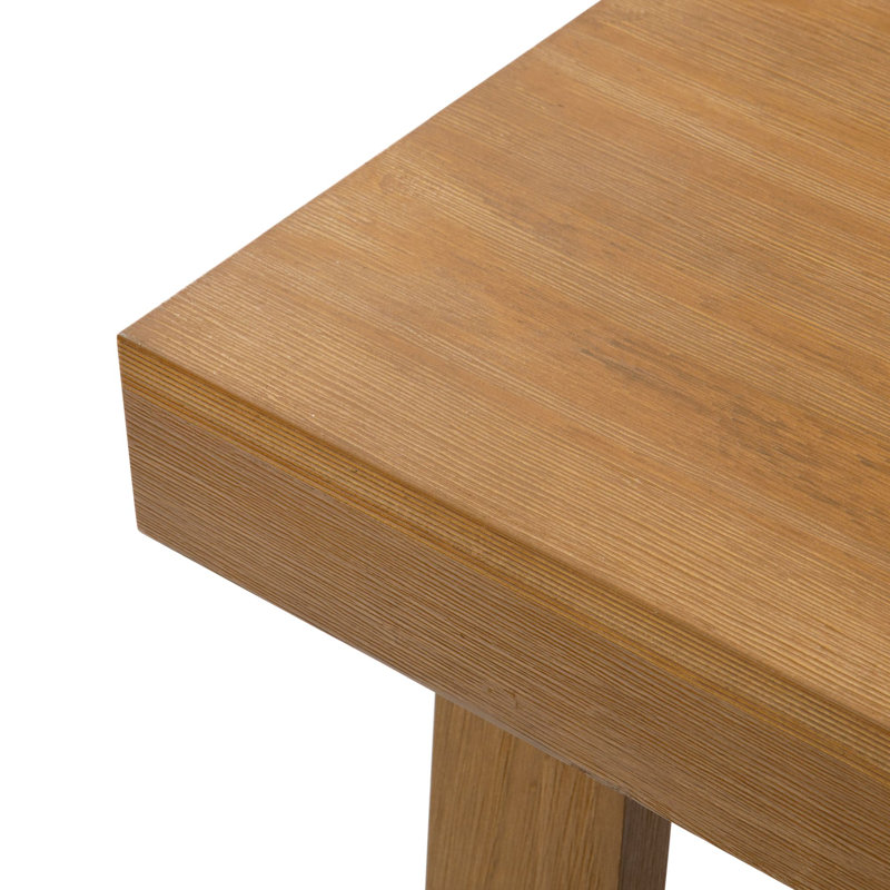Cathelyne Solid Wood Single Coffee Table, 17.5" H x 40.25" L x 20.5" W, Pecan Wirebrush
