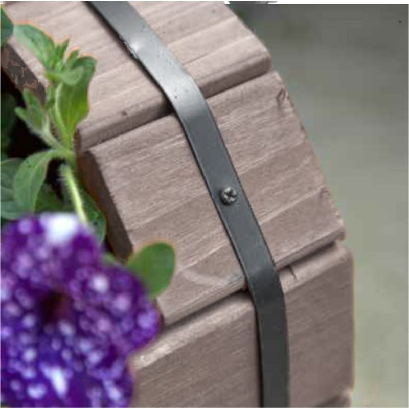Phipps Wood Barrel Planter, Putty