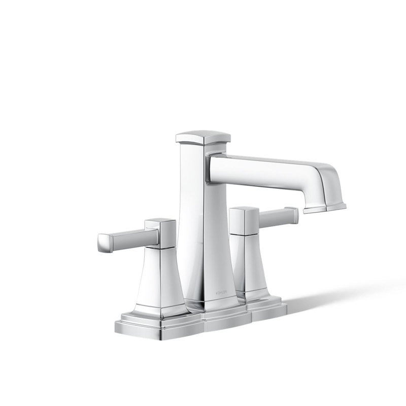 Riff Centerset Bathroom Sink Faucet, 0.5 GPM, Polished Chrome