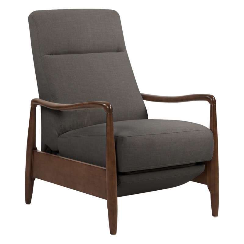 Daventry Beckett Upholstered Manual Recliner Armchair(Set of 2), Gray Polyester