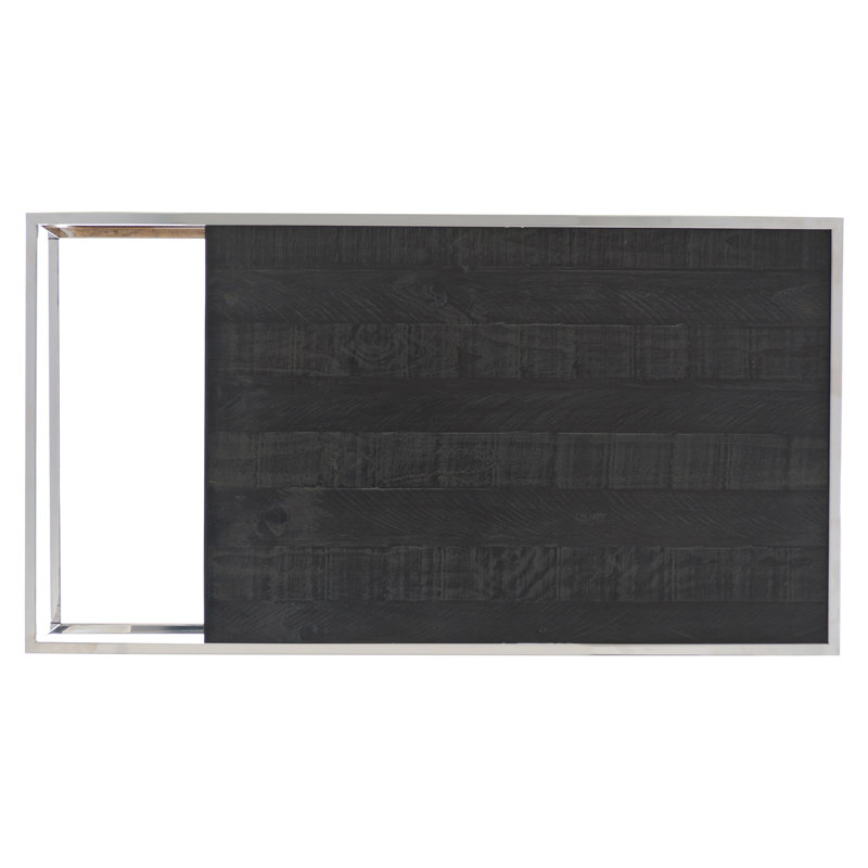 Loft 52'' Black Rectangular Coffee Table with Storage