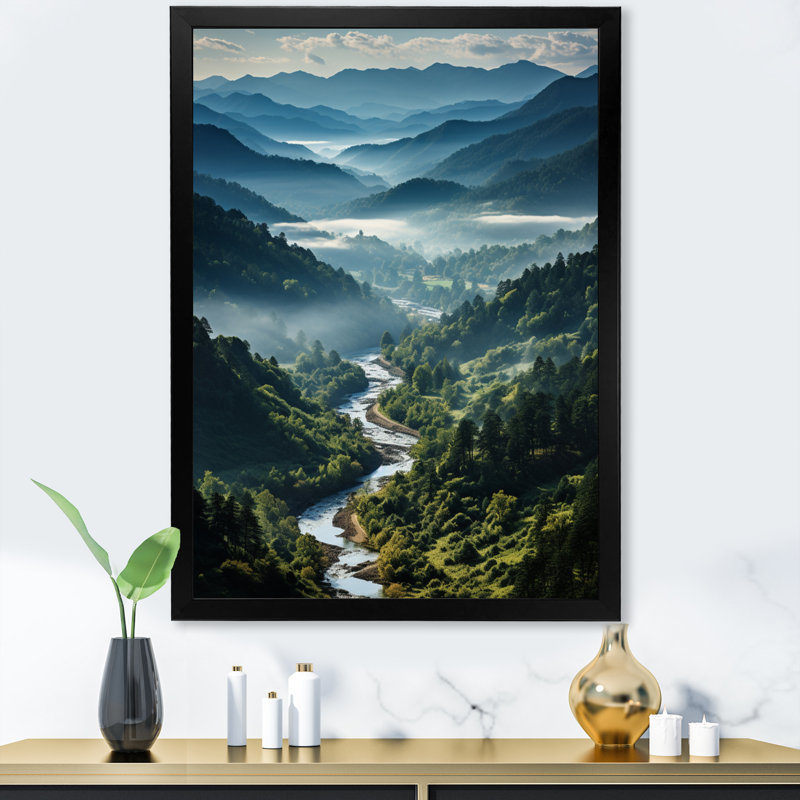 États-Unis, Great Smoky Mountains & Rivers - États-Unis, art mural encadré, H 32 po x l 24 po, Cadre photo unique, Noir