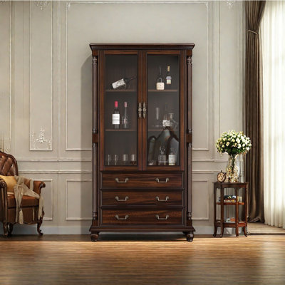 American style all solid wood luxury bookcase