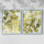 «Green Leaf Shimmer I», reproduction encadrée de qualité supérieure - prête à être accrochée - aucun clou requis - aucun clou requis-674714982-674714983
