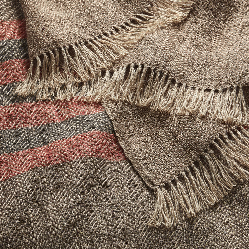 Lovely Hand Woven Throw Blanket, Brown