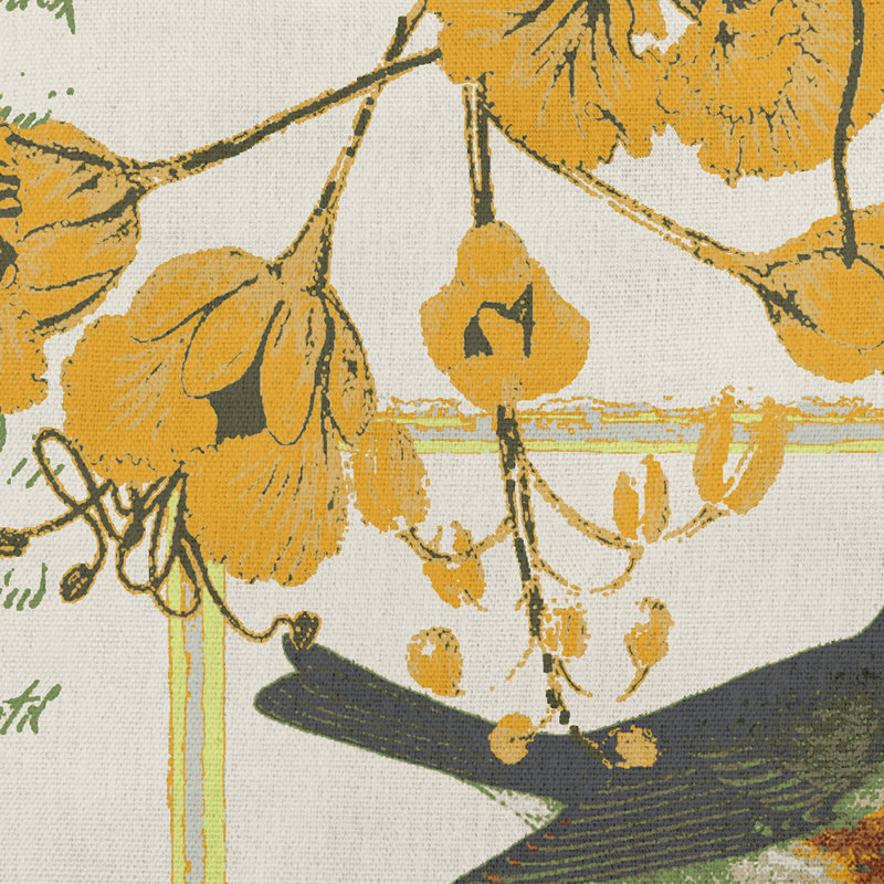 Coussin intérieur / extérieur Singing Bird, Mangue, 18 po x 18 po