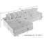 Canapé en L rembourré, canapé à structure en bois avec porte-gobelets et rangement, canapé de style moderne pour la maison-16632437
