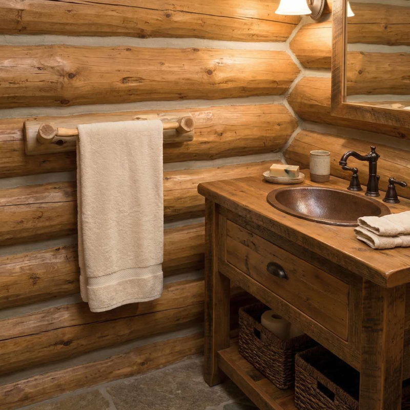 Barre à serviettes Fireside Lodge Cedar - 24 po - Naturel