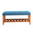 Charla Light Blue Fabric & Oak Finish Bench-1216047799