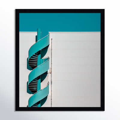 Spiral Staircase Teal Photo Print