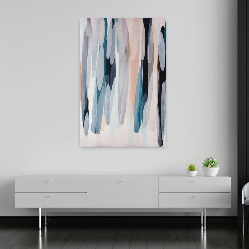 «Feels Like Home», art contemporain abstrait, H 60 po x l 40 po