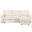 Canapé-lit modulaire beige avec rangement pour accoudoirs et options de porte-gobelets - lit à 3 places-2073790174