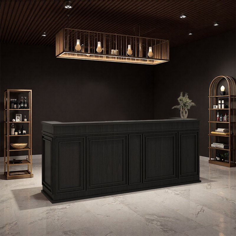 Comptoir de bar Sleek Contemporary - Pratique pour les bars à domicile, Black