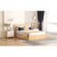 Lit plateforme moderne en bois compact avec tiroirs de rangement