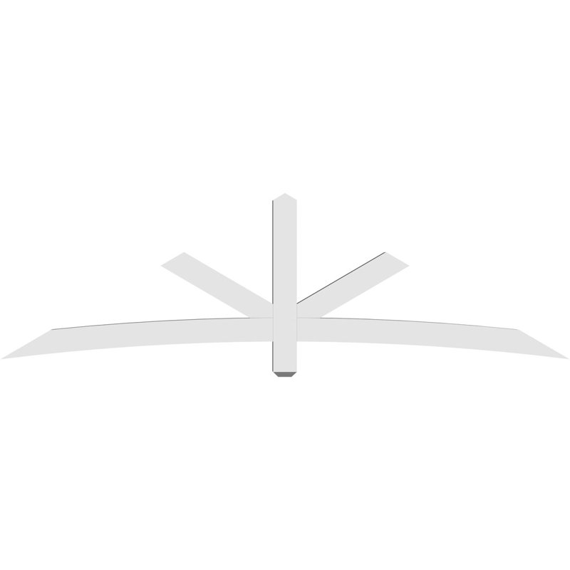 Support de pignon Alberta Alberta, H 28 po x l 96 po (pas: 7/12), P 4 po x F 4 po, PVC