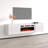 Gerlef 80" Modern TV Stand with Electric Fireplace, High Gloss Finish, Wall-Mounted-1955594443