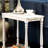 Transitional Rectangular Side Table In White With Solid Wood Construction Modern Open Shelf Nightstand And Turned Legs