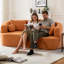 Décoration de maison compacte et moderne en chenille orange compacte