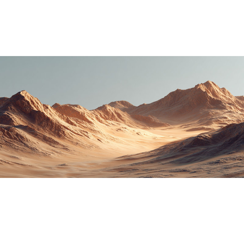 Art mural sur toile Sunlit Desert Valley, H 24 po x l 48 po x P 1,5 po