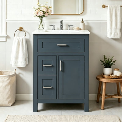 Meuble-lavabo 24 po avec lavabo en céramique