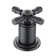 Uomo 8” Widespread Cross Handle 3-Hole Bathroom Faucet In Matte Black