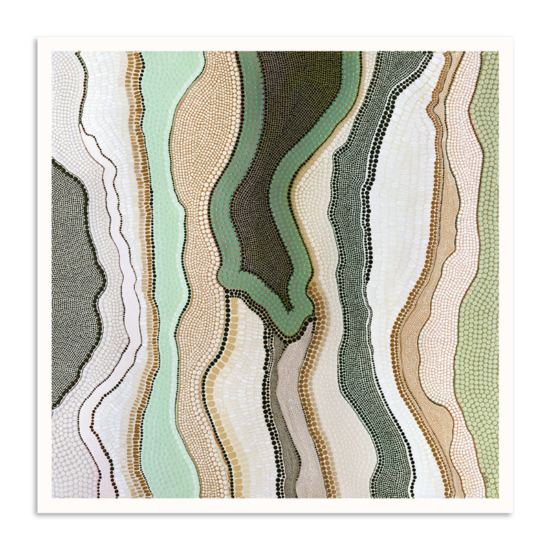 Coastal Yooroorroom by Kamilya Lowana White - No Frame Print