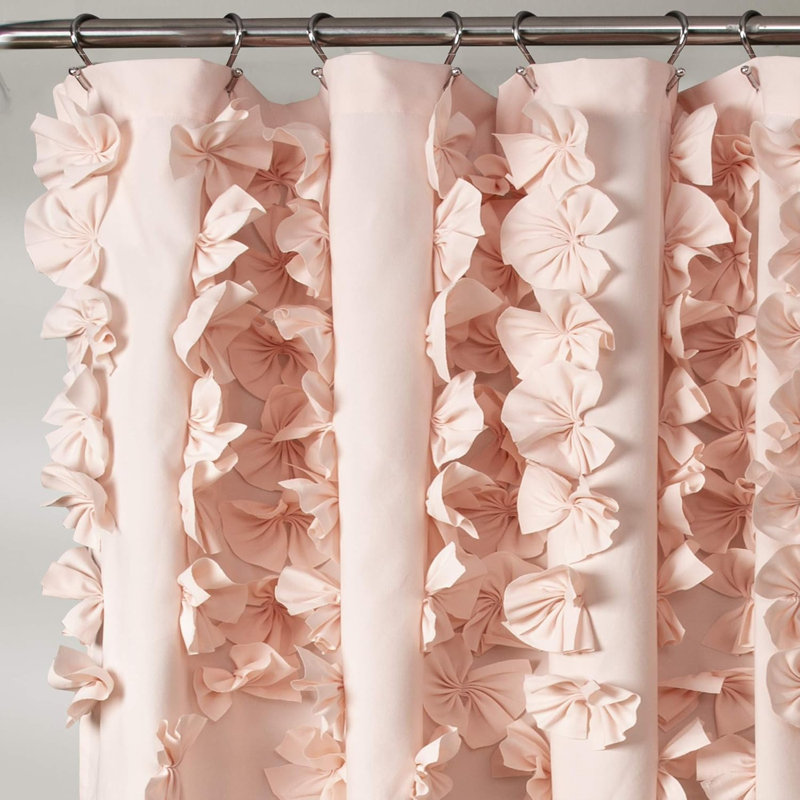 Rideau de douche Riley Lush Decor, Rose