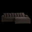 Canapé en L avec méridienne, canapé modulaire rembourré avec coussins et deux espaces de rangement pour les accoudoirs-1732580261