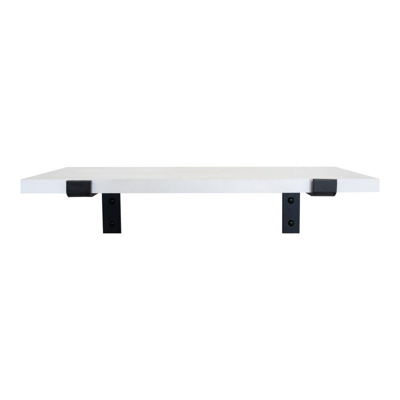 Tablette en bois massif Anguila, H 1 po x l 37 po x P 6 po
