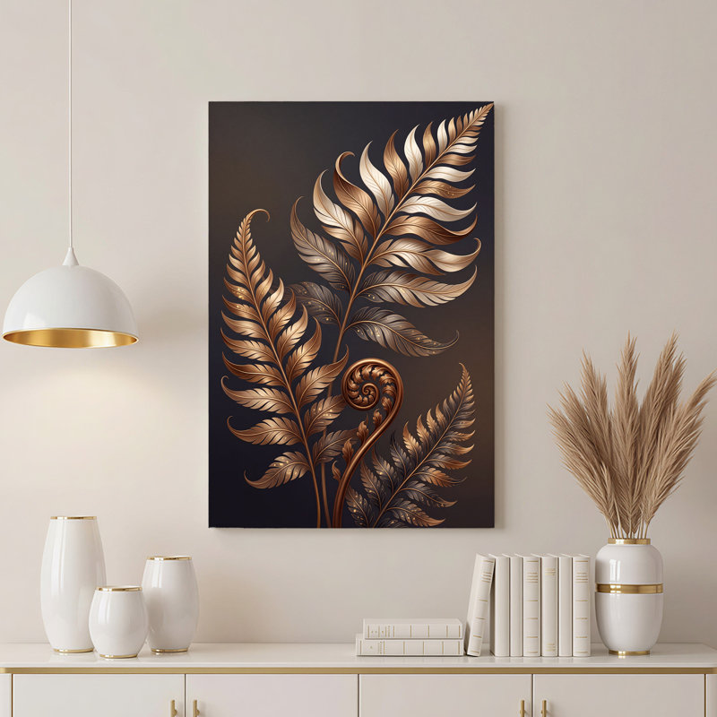 Art sur toile, bronze et or, 18"H x 12"W