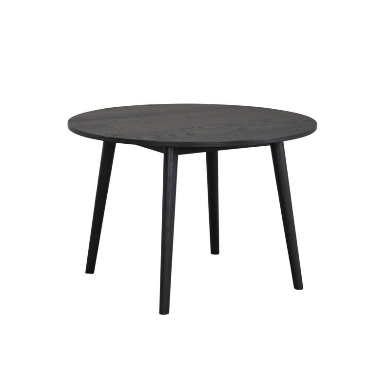 Table de salle à manger ronde 42,5 po Mid-Century, Noir