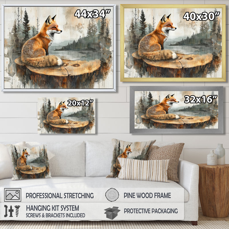 Gieneke - Animals Canvas Art Print, Reproduction encadrée d'une seule photo, Noir, H 24 po x l 32 po