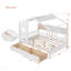 Cadre de lit double en bois avec 2 tiroirs, structure de lit pour enfant avec tablette de rangement-1695870354