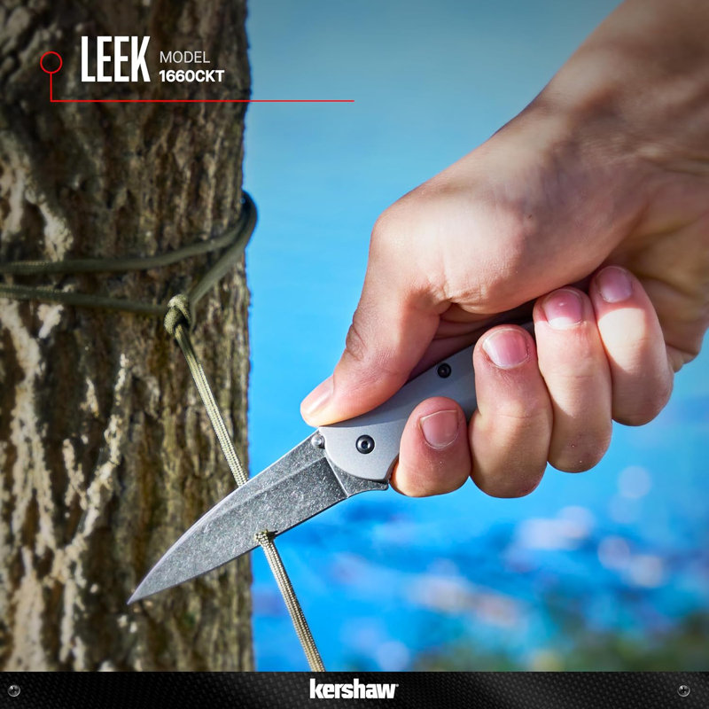 Kershaw Leek, couteau de poche orange, Noir, noir, noir, noir