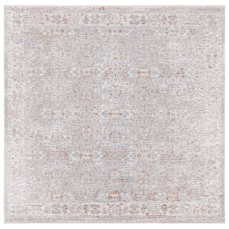 Marmara Performance Abstract Rug, Square 6'7"