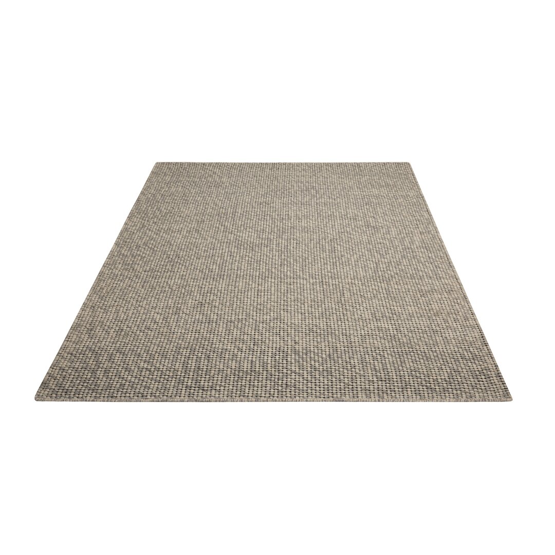 Handgefertigter Teppich Lowland in Grau/Beige