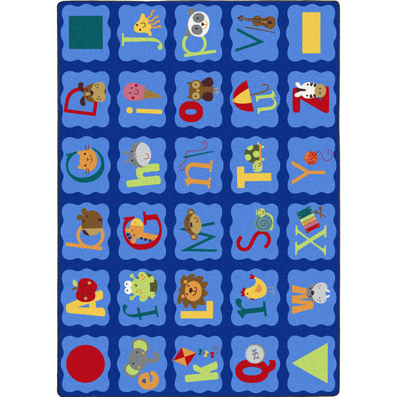 Tapis Just for Kids Alphabet Blues par Joy Carpets, Rectangle 7 pi 8 po x 10 pi 9 po