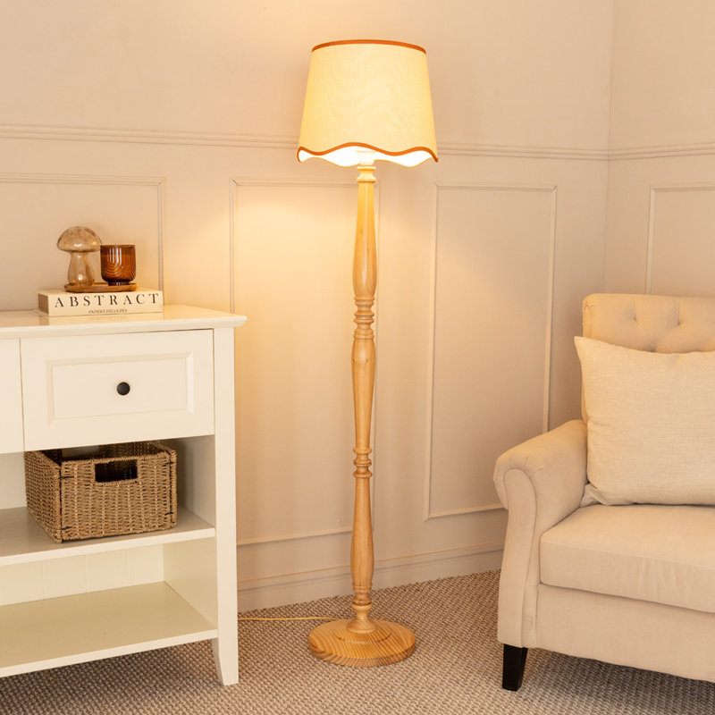 Brechin 152cm Traditional Floor Lamp, Natural, Natural/Orange, No