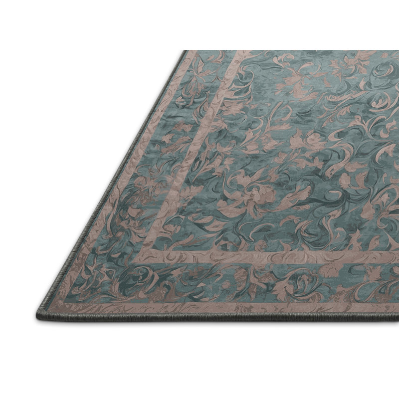 Tapis gris soyeux et moelleux, Rectangle 6 pi x 9 pi