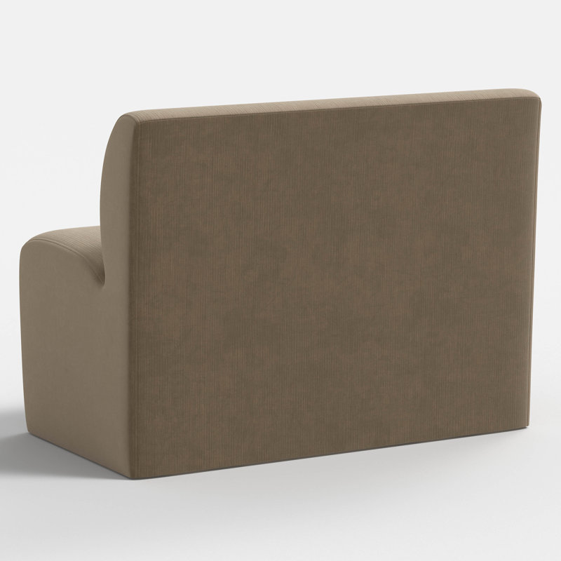 Banquette Sophia, Velours performance, noyer