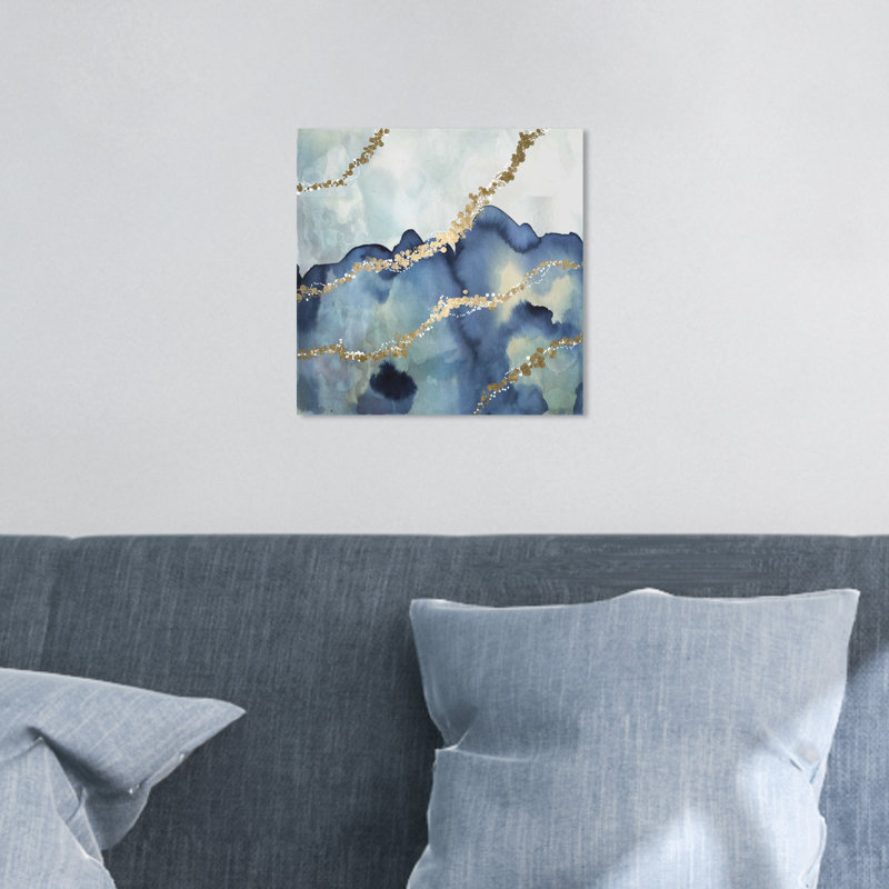 «Abstract More Than Love Watercolor» par Oliver Gal - impression d'art graphique, H 12 po x l 12 po x P 1,5 po, Toile tendue