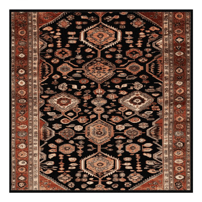 Machine Washable Turkish Brown Area Rug