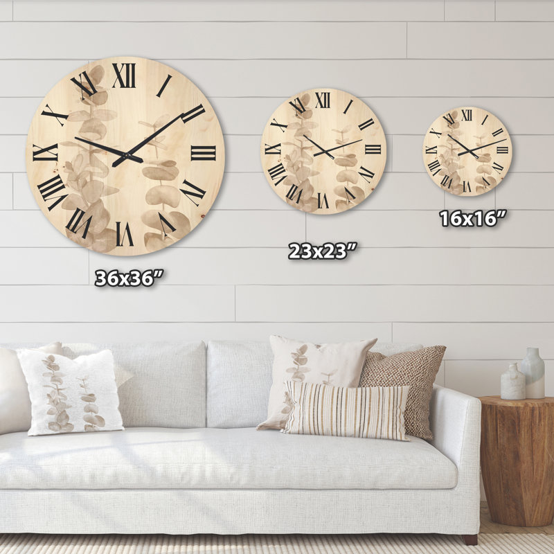 Solid Wood Wall Clock, Medium