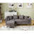 L Shaped Sectional Sofa , Convertible Storage Ottoman,Square Arm, Modern Tufted Couch ,3 Seater, And Nailhead-2015909784