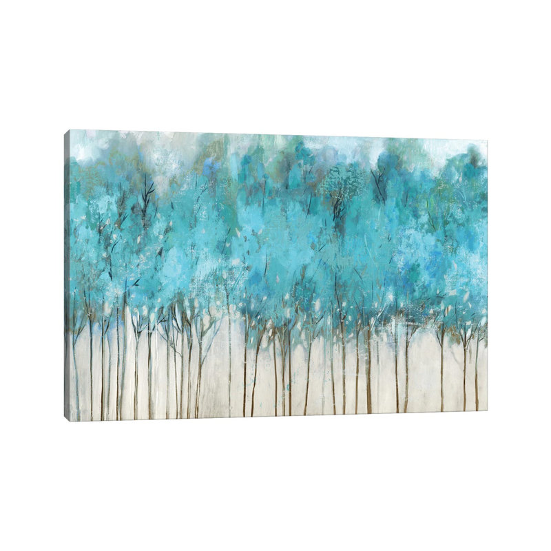 Teal Whisper by Allison Pearce - Wrapped Canvas Gallery-Wrapped Canvas Giclée, 66.04 cm H x 45.72 cm W x 1.91 cm D