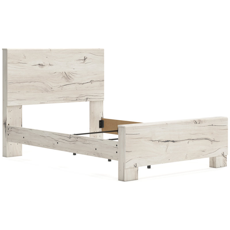 Lawroy Full Rustic White Wood Panel Headboard