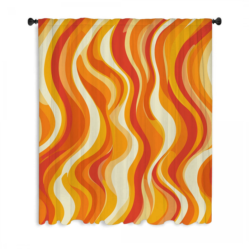 Rideaux abstraits, voilages et voilages abstraits - 1 panneau, L 50 po x L 96 po