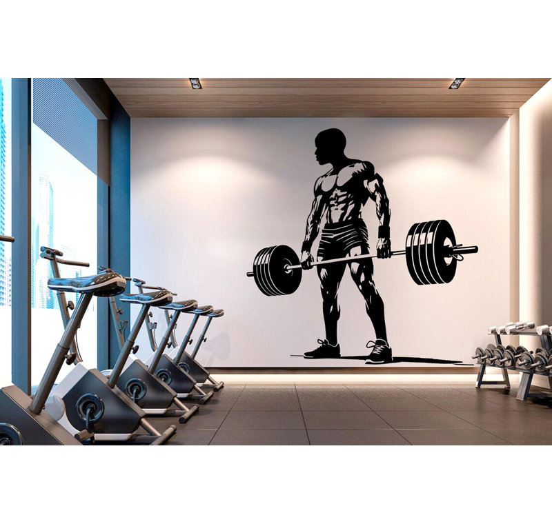 Adhésif décoratif Afro American Men Gym, H 18 po x l 17 po, Lilas