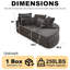 Canapé-lit semi-circulaire 2 en 1 avec coussin pour le cou et cinq coussins décoratifs-87428422